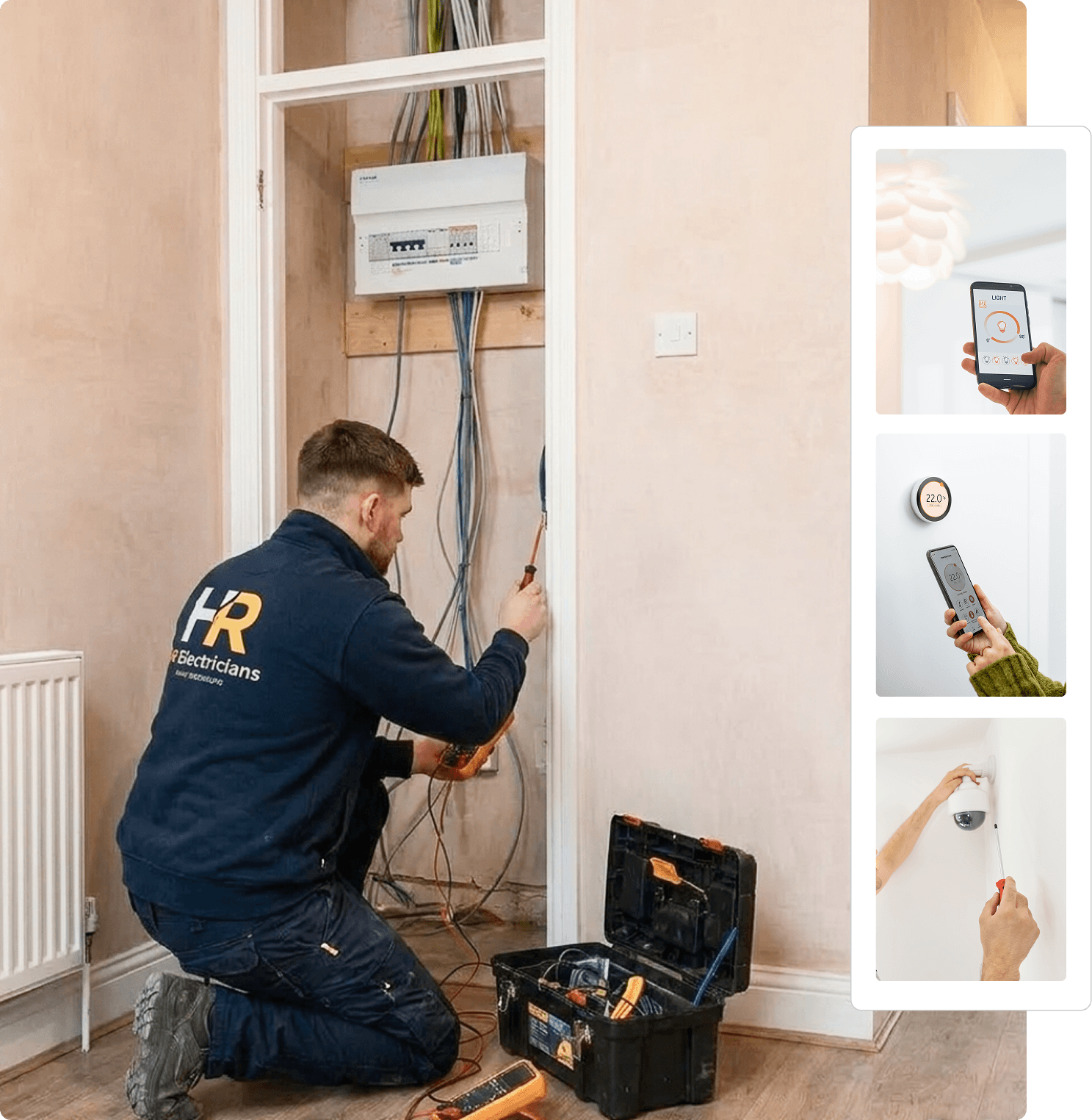 Modern home electrical upgrades by HR Electricians